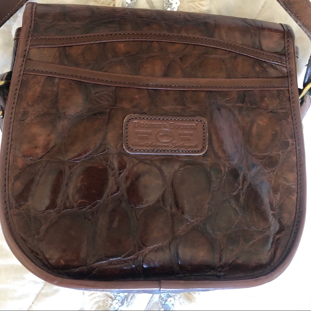 Vintage Dooney & Bourke Croc Embossed Bayou Bag - Picture 5 of 13